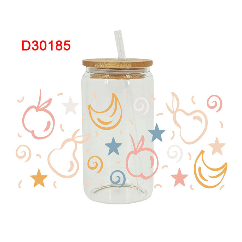 Wholesale Colorful Fruits in Summer 16oz Cup UV DTF Wraps