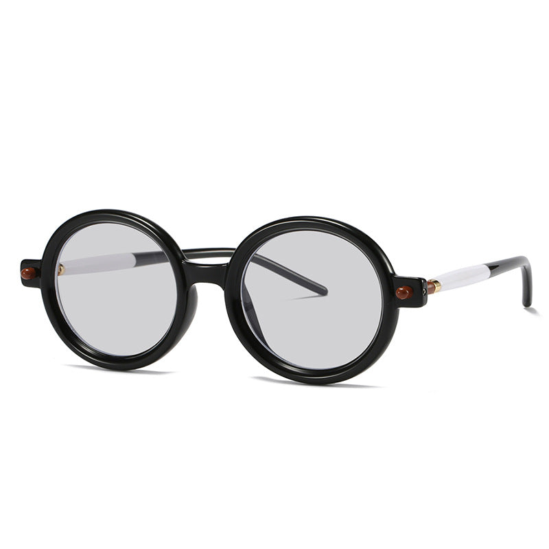 Gafas de sol de PC de marco redondo grande al por mayor