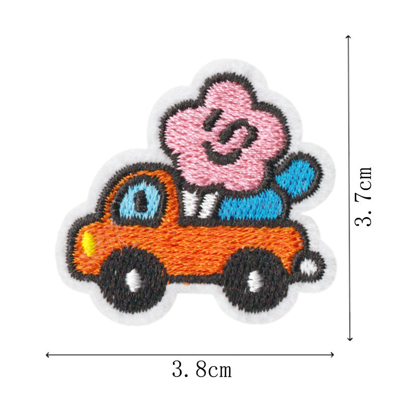 Wholesale 9 Piece Embroidered Car Traffic Light Patch Set Iron On Sew On Applique For Clothing Towels Bags DIY Craft Supply