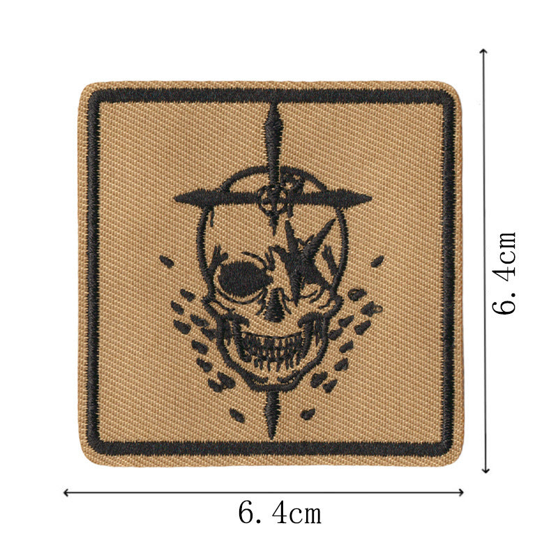 Wholesale Embroidered Warrior Skull Patches 9 Piece Set DIY Badges For Clothing Bags Hats And More