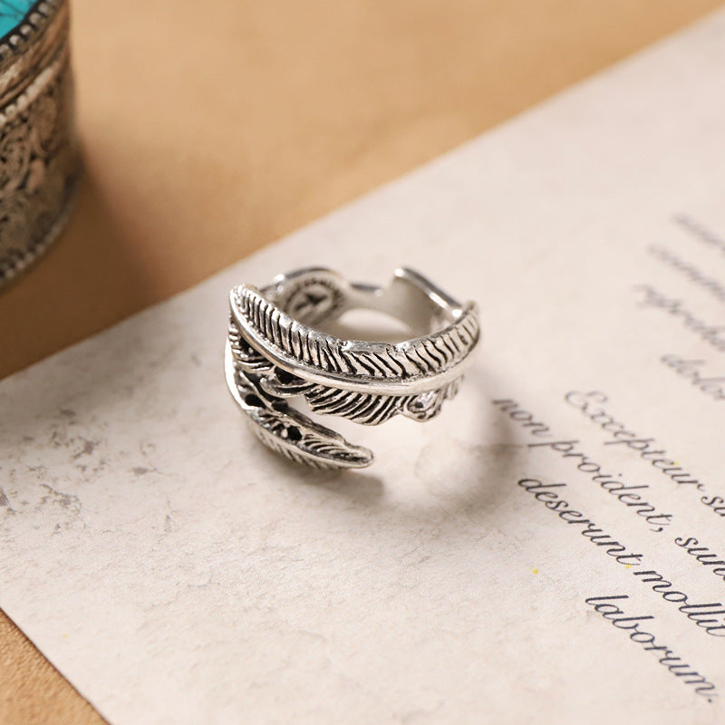 Wholesale Vintage ethnic style carved Bohemian open ring