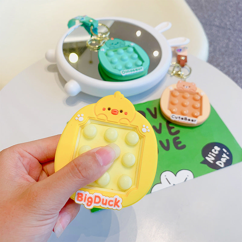 Wholesale Cartoon Animal Pinch Decompression Toy Car PVC Keychain