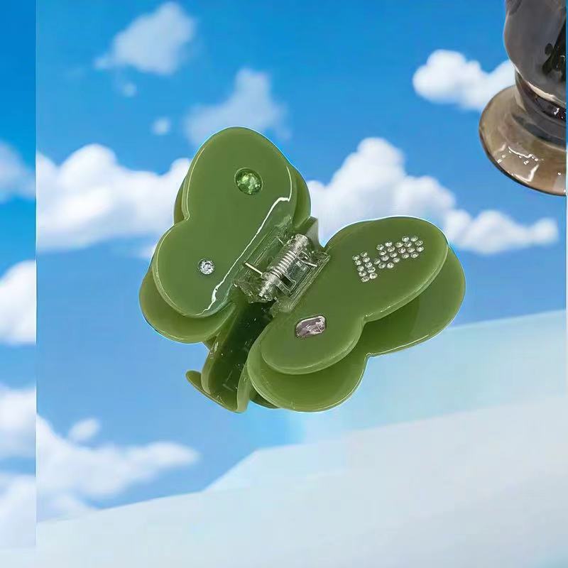 Wholesale Acetic Acid Rhinestone Hairpin  Butterfly Clip Girl Shark Clip