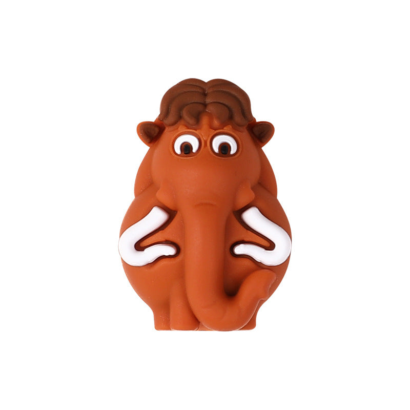 Wholesale 20pcs New creative 3D silicone beads cartoon animal soft glue cute penguin jewelry beaded decoration silicone beads accessories