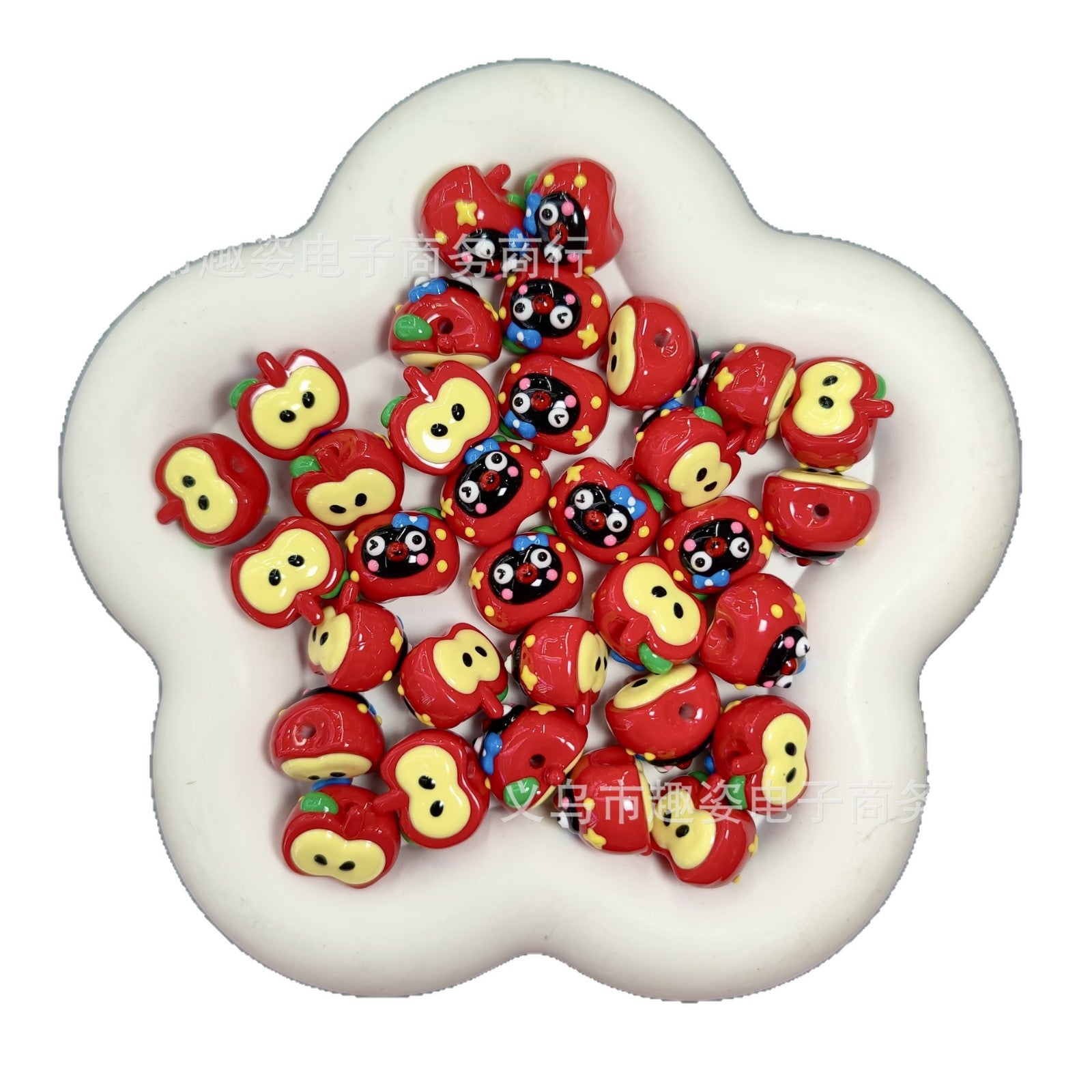 Wholesale 10pcs  Apple Beads  Acrylic Beads