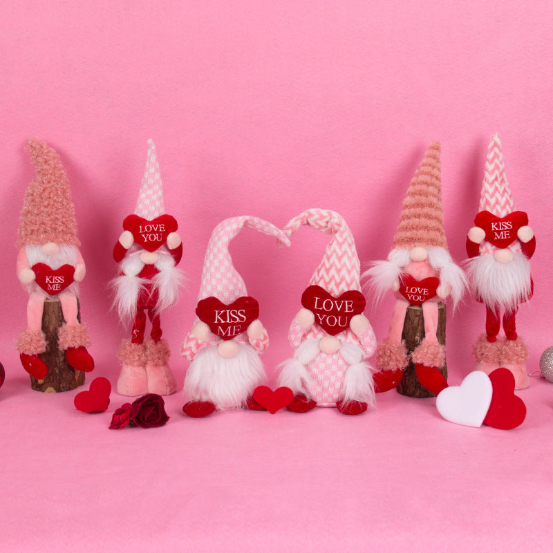 Wholesale Valentine's Day Love Standing Fabric Doll Decoration