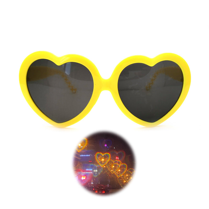 Wholesale Creative love light effect sunglasses