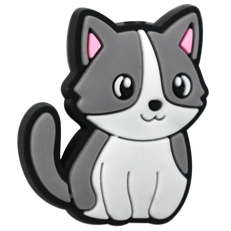 Wholesale Random 100pcs Cute Cartoon Cat Series DIY Pvc Soft Glue Beads
