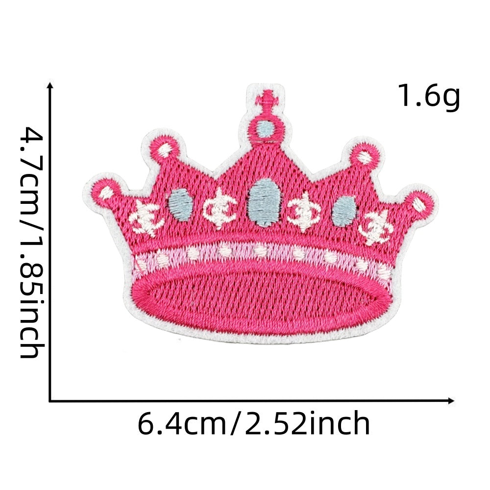 Wholesale Cartoon Princess Pink Cloth Patch Badge Fashion DIY Decorative Accessory For Clothing Bags Gifts Resale