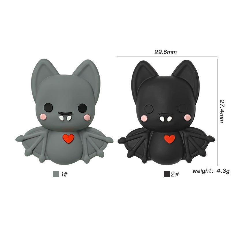 Wholesale 10pcs 3D Bat Cartoon Beads Loose Focal Beads