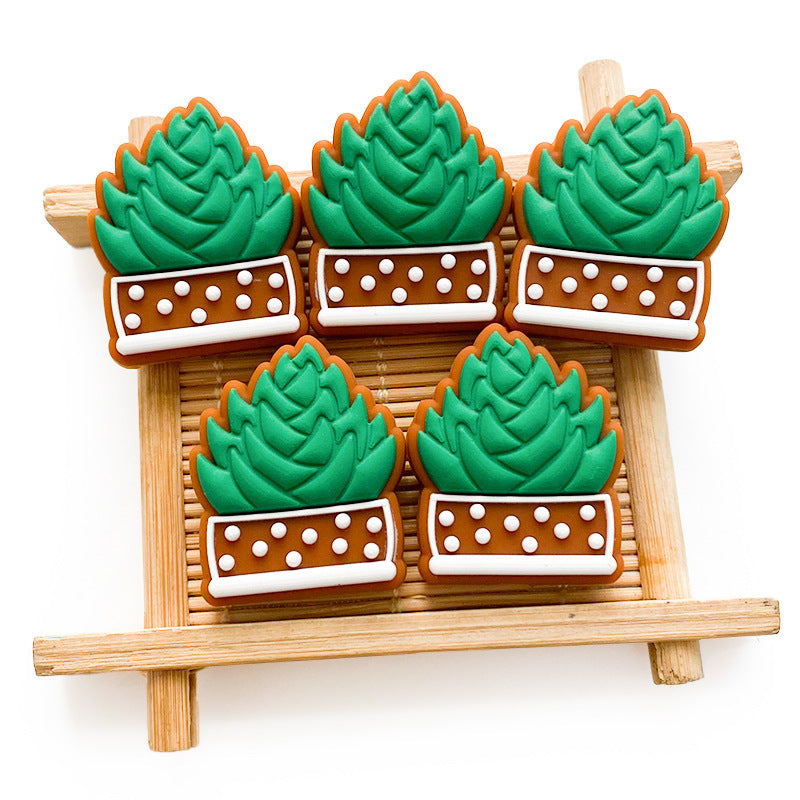 Wholesale 10pcs Plant Succulent Food Grade Silicone Beads