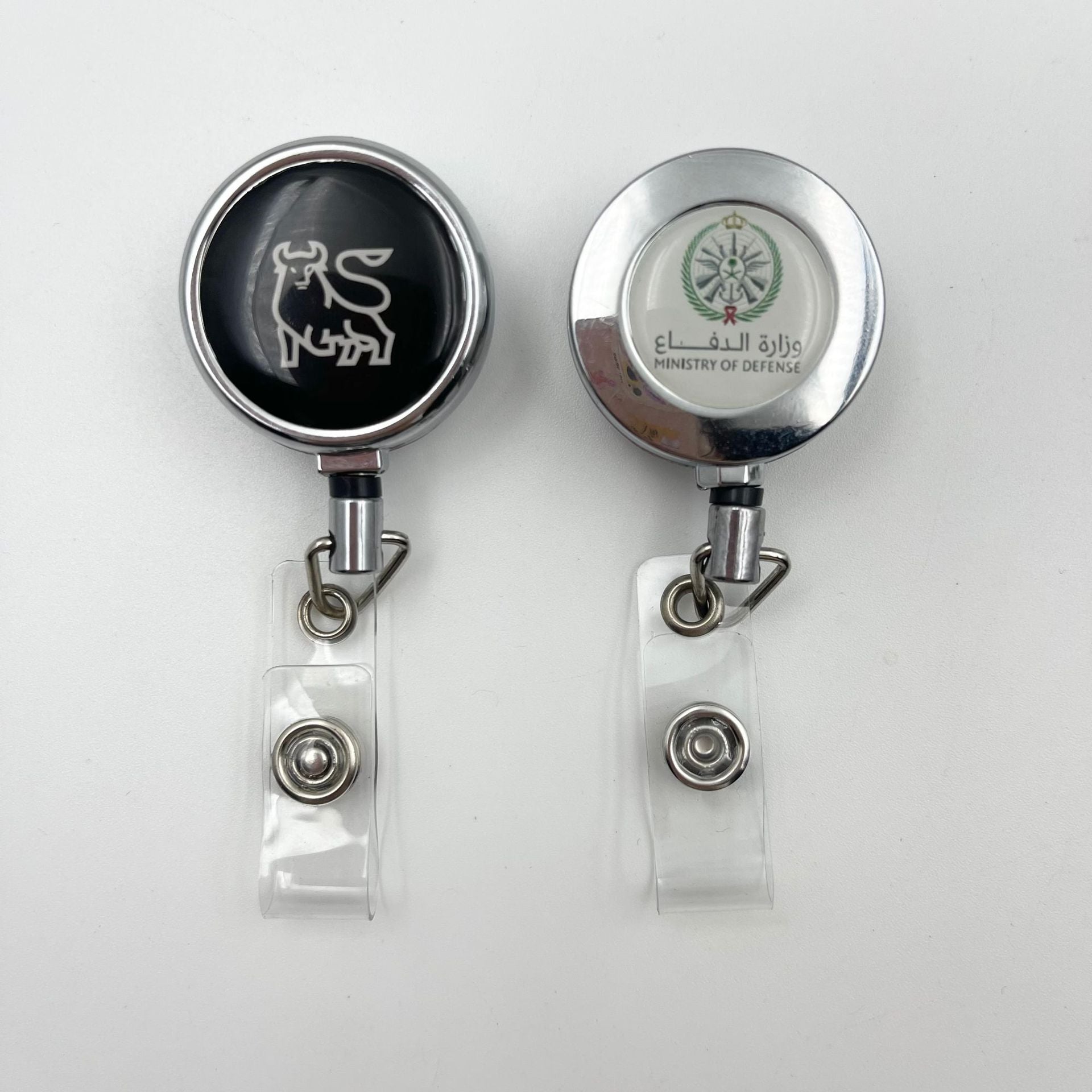 Wholesale 5pcs/pack 28mm 32mm metal keychain retractable easy pull zinc alloy certificate