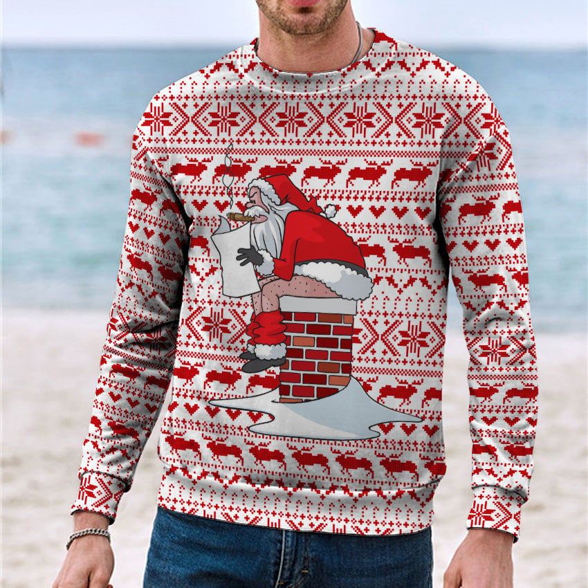 Wholesale Christmas Printed Long Sleeve Sweatshirt Crew Neck Sweatshirt