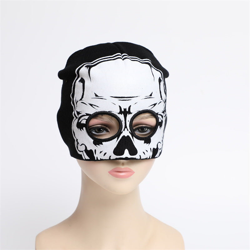 Wholesale Acrylic Halloween Cat Alien Skull Glow in the Dark Knitted Hat