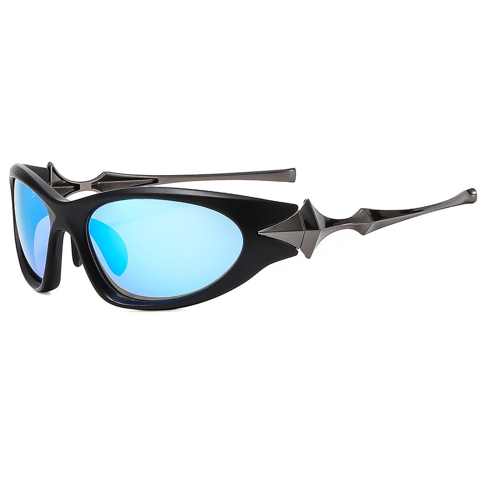 Wholesale Millennial style future technology sense wasteland punk star sun sunglasses