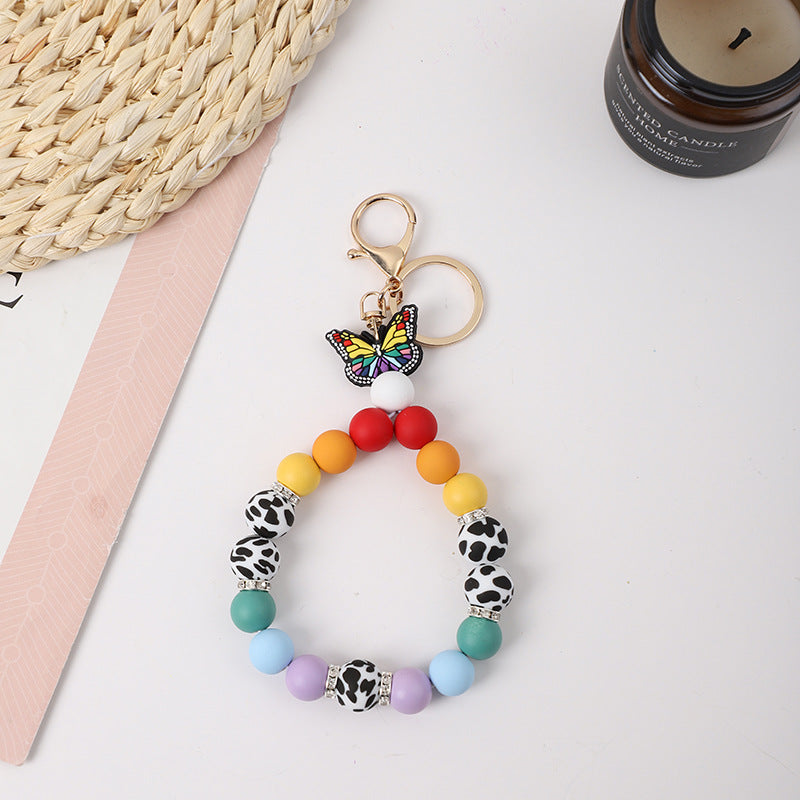 Llavero de agua de madera de silicona de goma de goma al por mayor