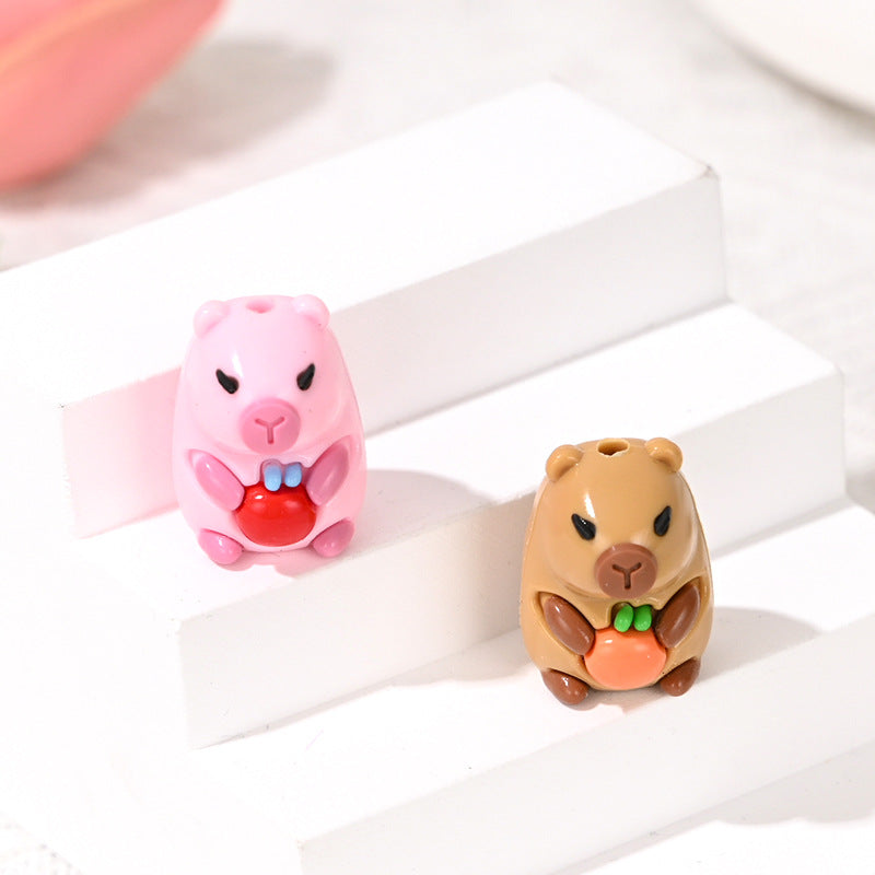 Wholesale 10pcs/pack  Cute cartoon animals rubber beads  Acrylic Beads