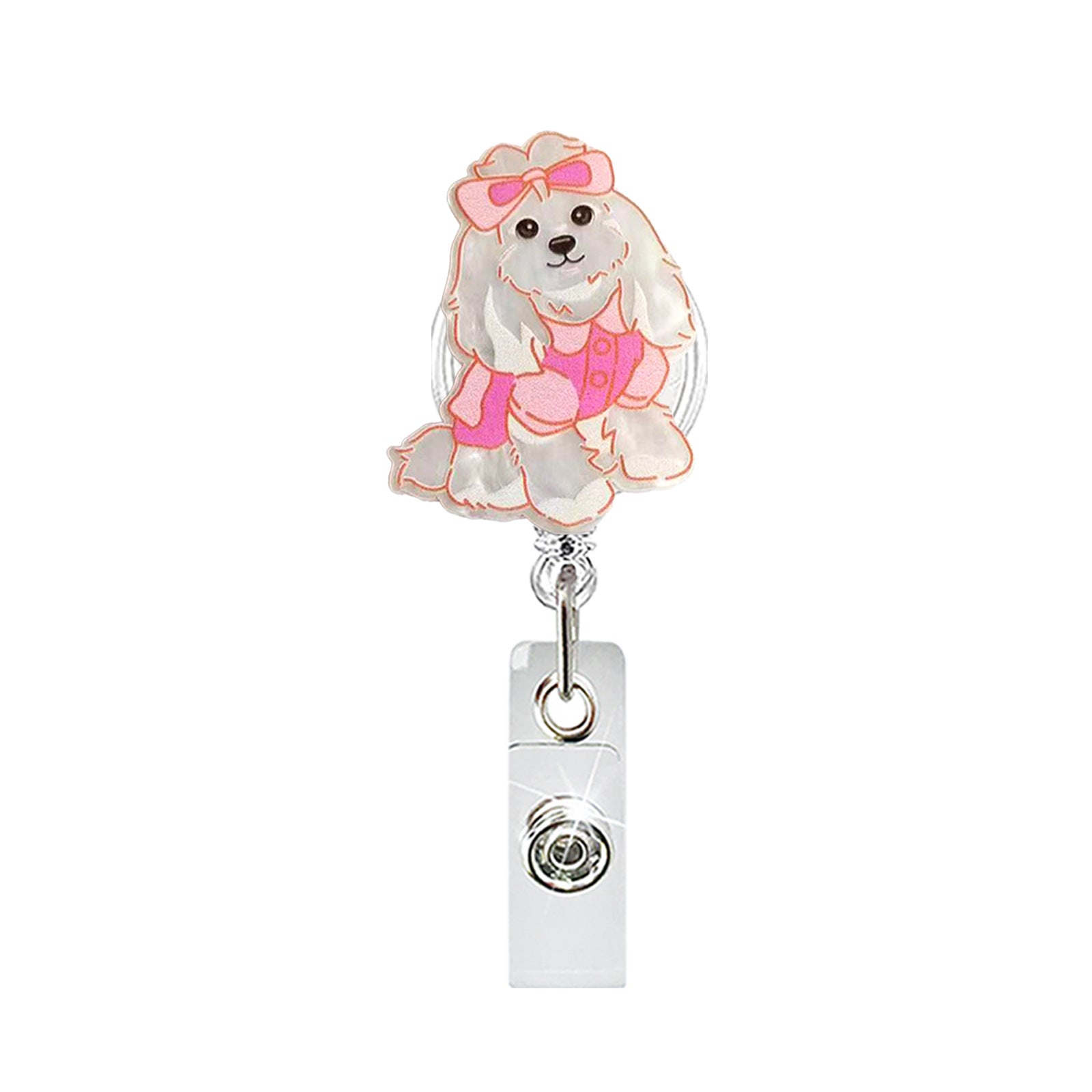 Wholesale Animal series acrylic retractable and rotatable badge reels
