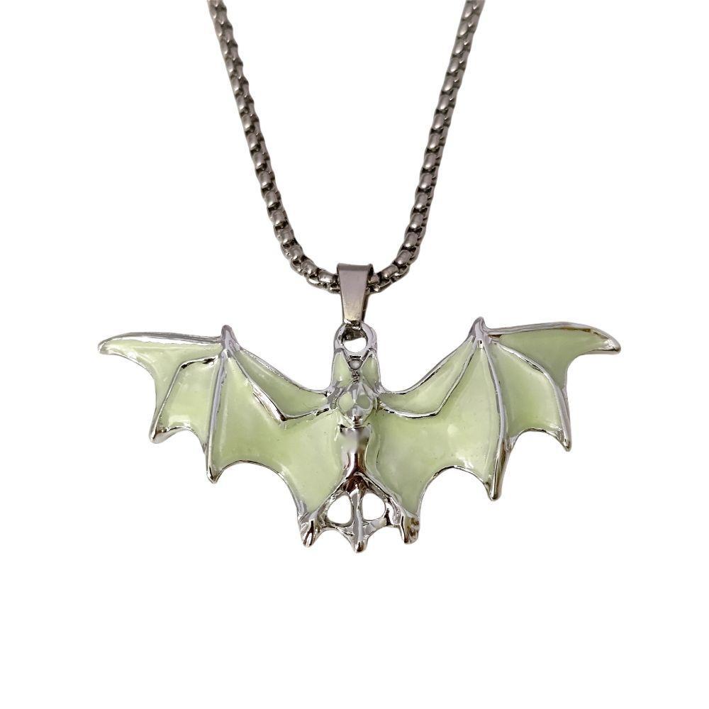 Wholesale Halloween Dark Glowing Vampire Bat Necklace