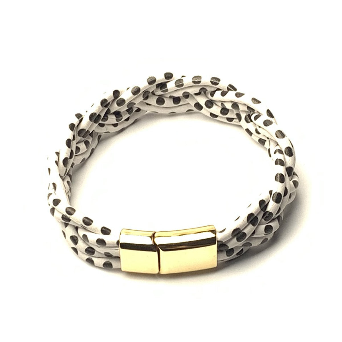 Wholesale 6-strand braided bracelet silicone tube leopard leather bracelet