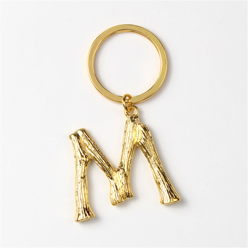 Wholesale Creative 26 English Letters Zinc Alloy Keychain
