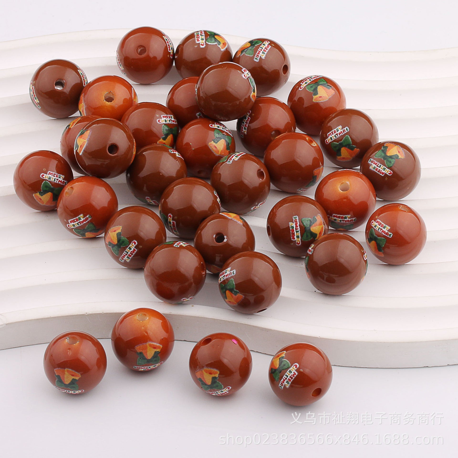 Wholesale 10PCS Acrylic Christmas Color DIY Jewelry Beaded Accessories