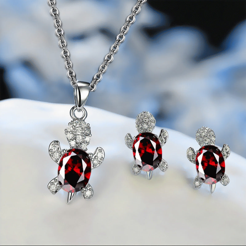Wholesale Niche Turtle Versatile High-end Necklace Jewelry Set