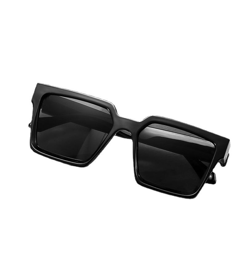 Wholesale Large Frame Retro Square Wide Edged PC Sunglasses