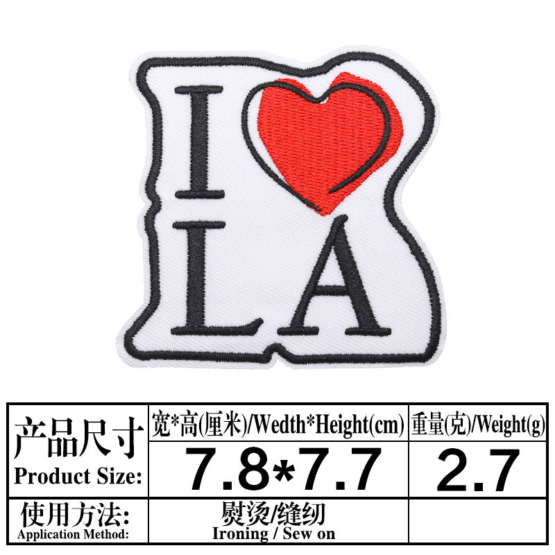 Wholesale Trendy Embroidered Letter Patch Twill Applique For Clothing Bags Hats Decorative DIY Accessory