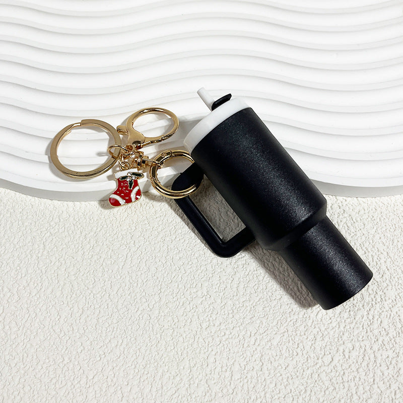 Wholesale DIY Christmas Ice Cup Mini Tumbler Cup Keychains