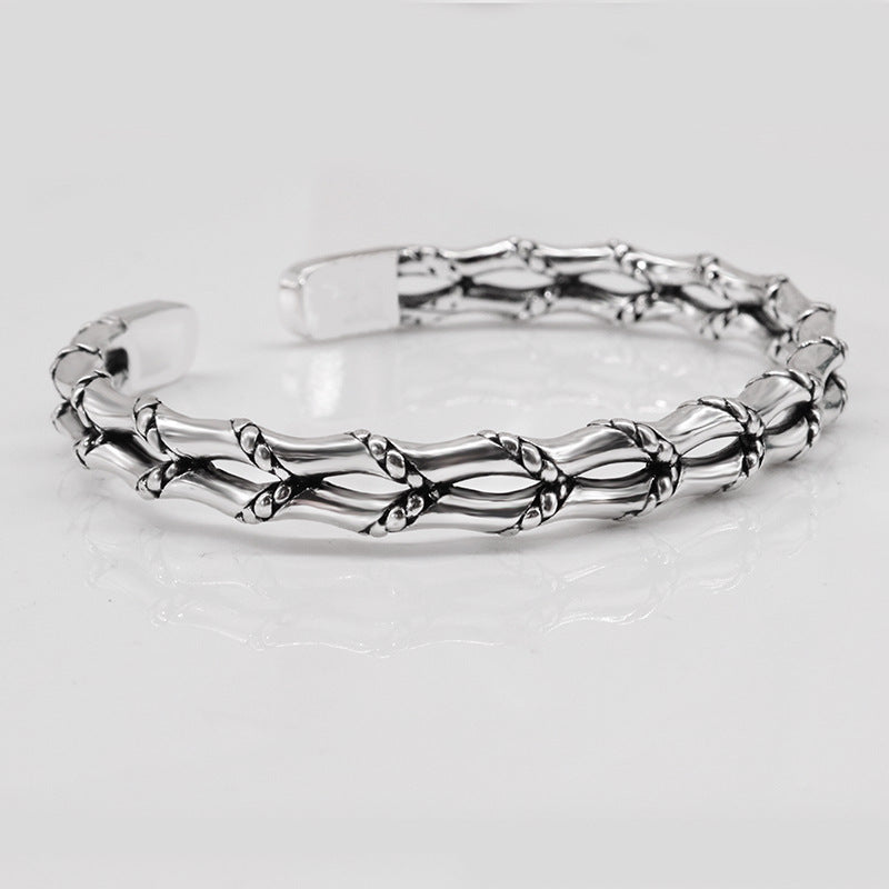 Wholesale Handwoven Double Layer Bamboo Bracelet for Men