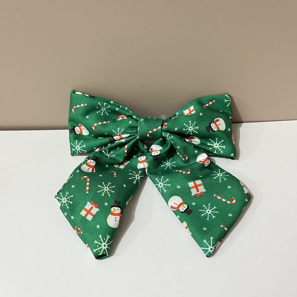 Wholesale Fabric knotted  green and red striped plaid solid color knotted wide-brimmed hairpin