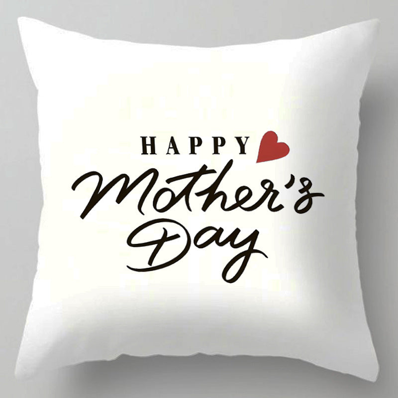 Wholesale Mother's Day Festive Bedside Cushion Linen Throw Pillow Cover