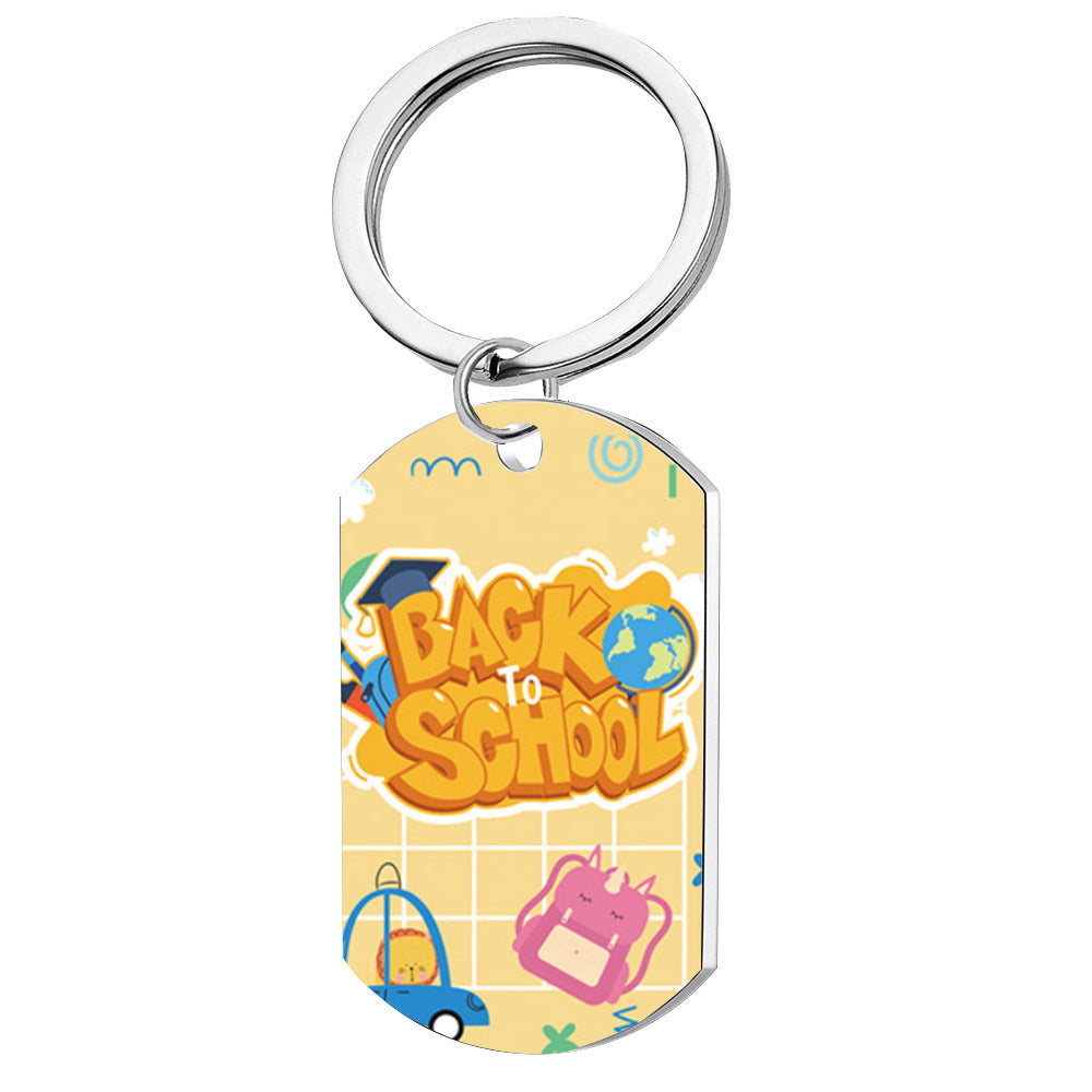 Wholesale Kindergarten Opening Gift Stainless Steel Keychain
