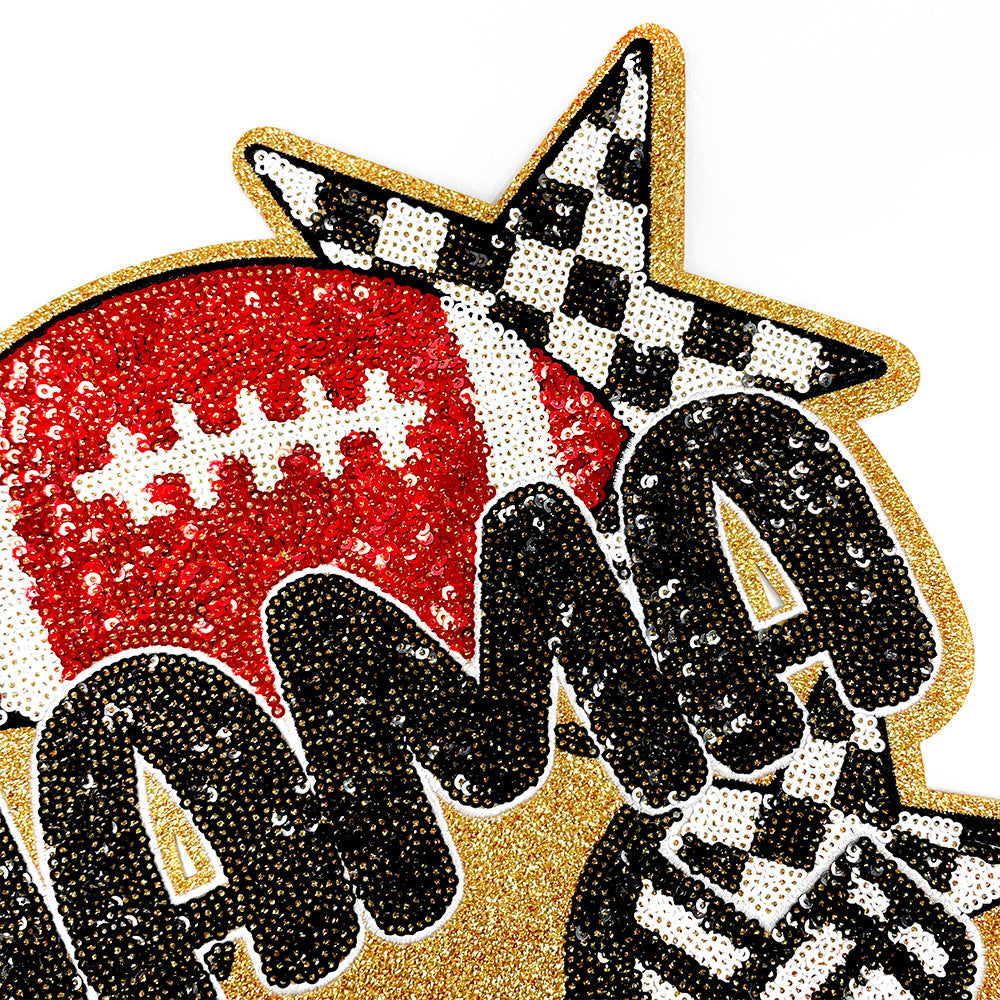Wholesale Stylish Rugby Game Day Embroidered Patch With Hot Melt Adhesive Back For et DIY