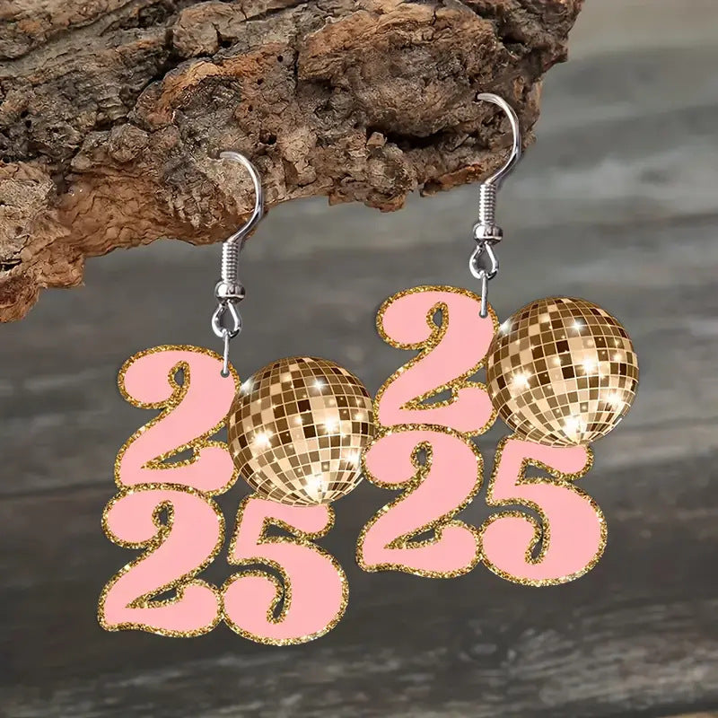 Wholesale New Year's Eve Digital Retro Fashion Temperament High-end All-match New Year Earrings