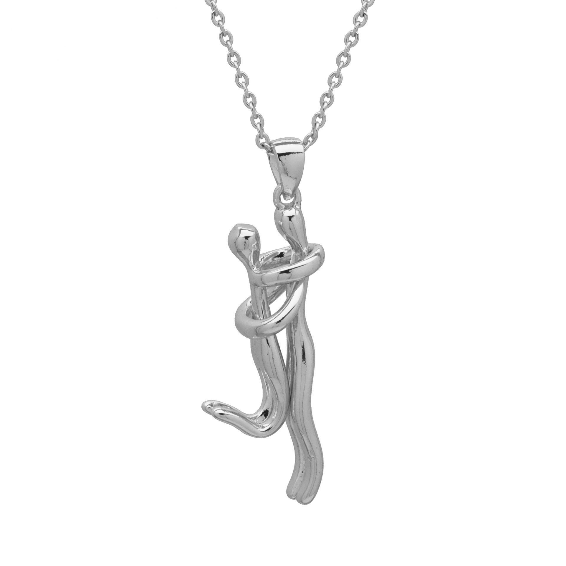 Wholesale  Stainless steel Couple Hug Pendant Necklace