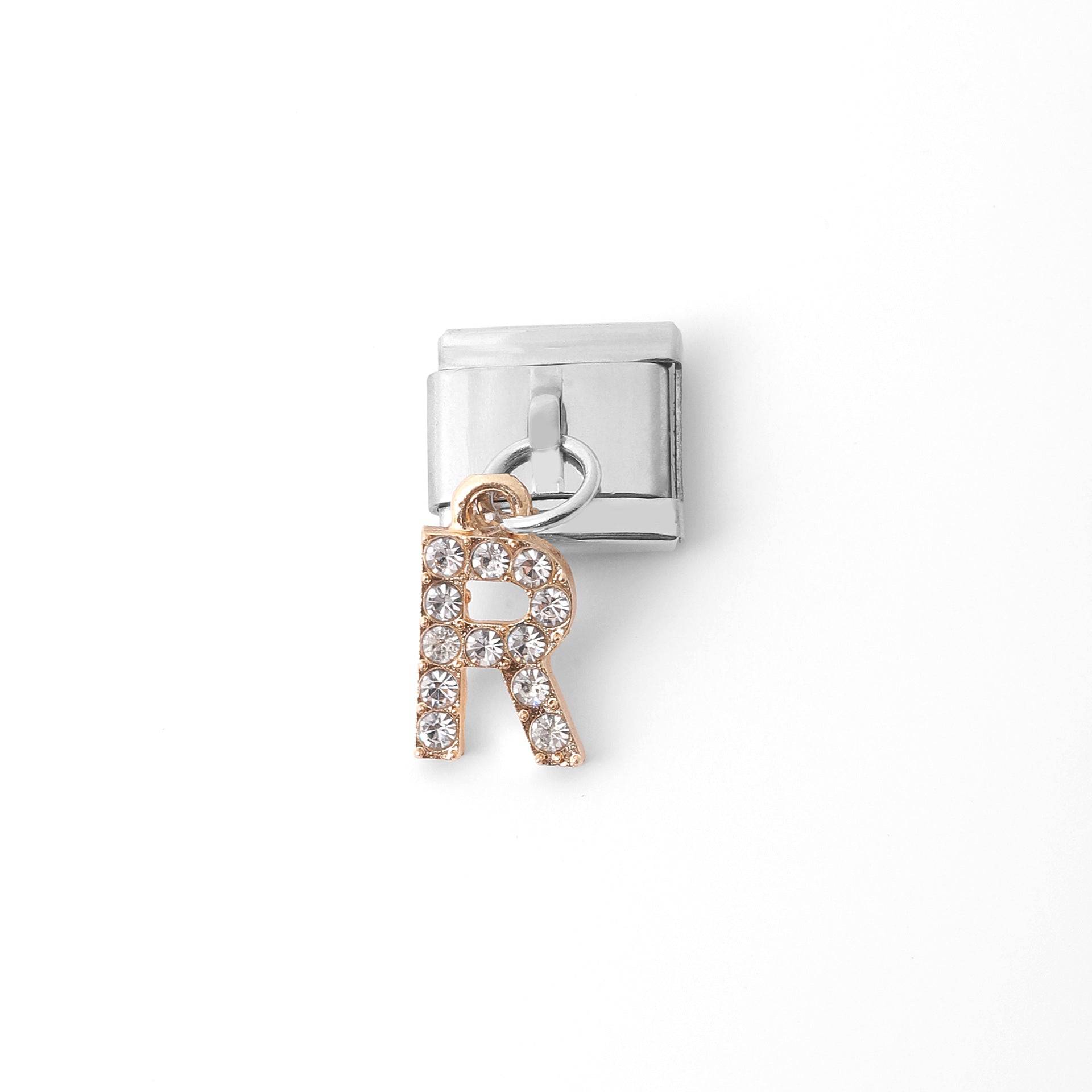 Wholesale Italian Charm Bracelet Stainless Steel Pendant Letter Module Charms