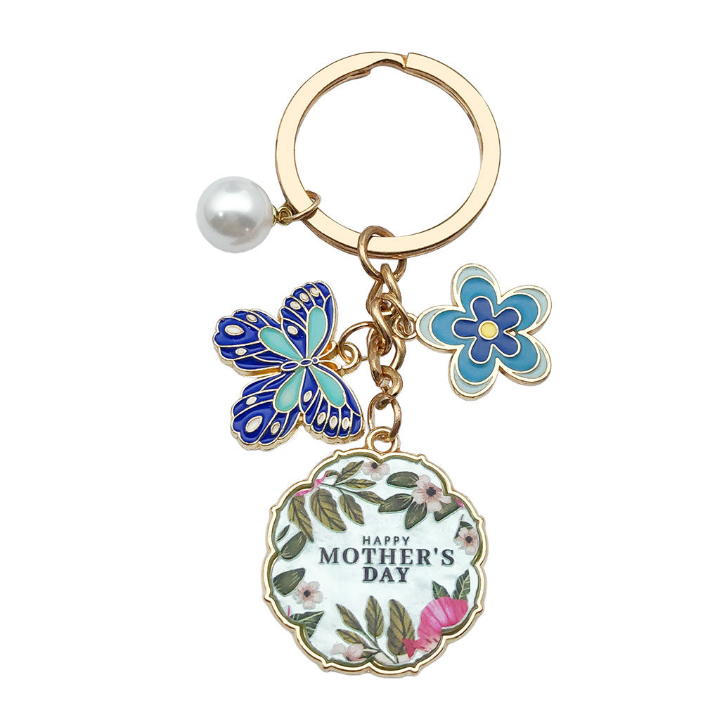 Wholesale Colorful butterfly metal keychain