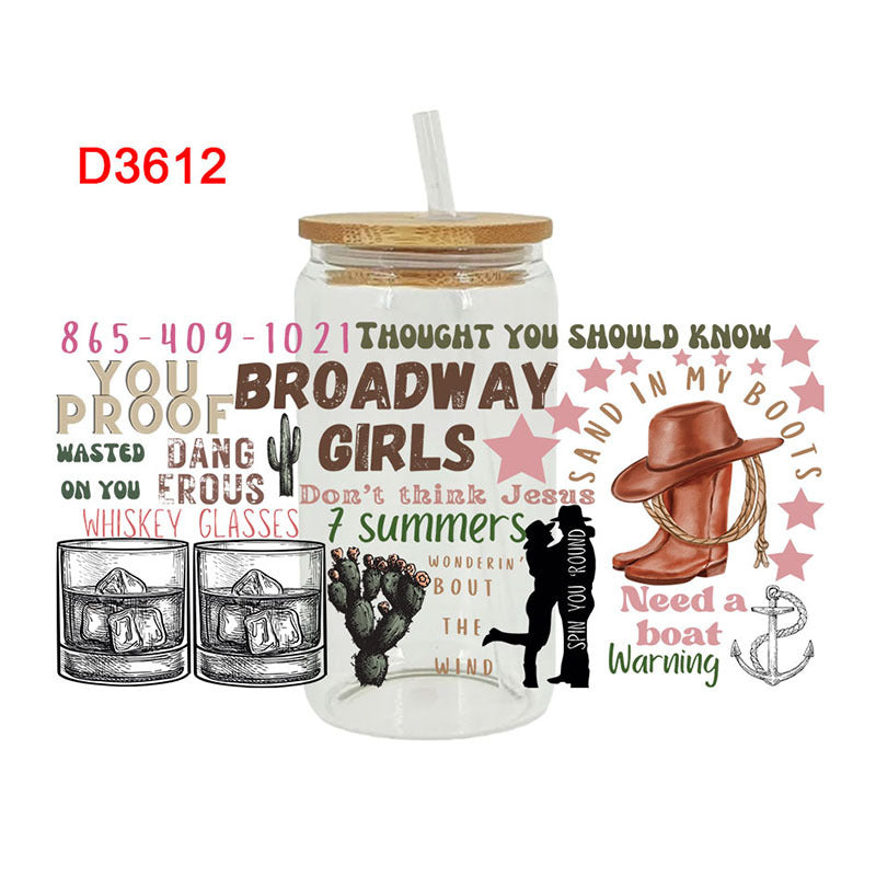 Wholesale Western-style horn boots  16oz Cup UV DTF Wraps