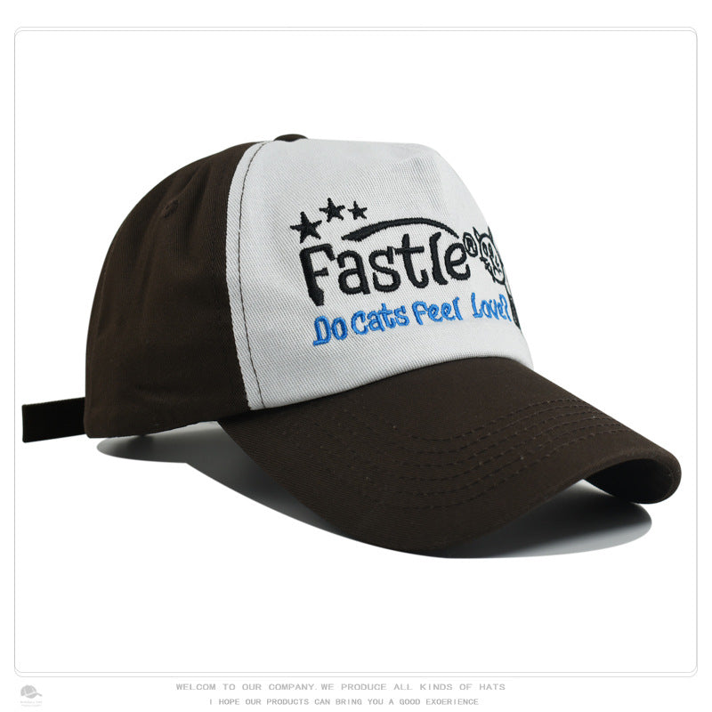 Wholesale Soft Top Cat Letter Embroidered Cotton Baseball Hat