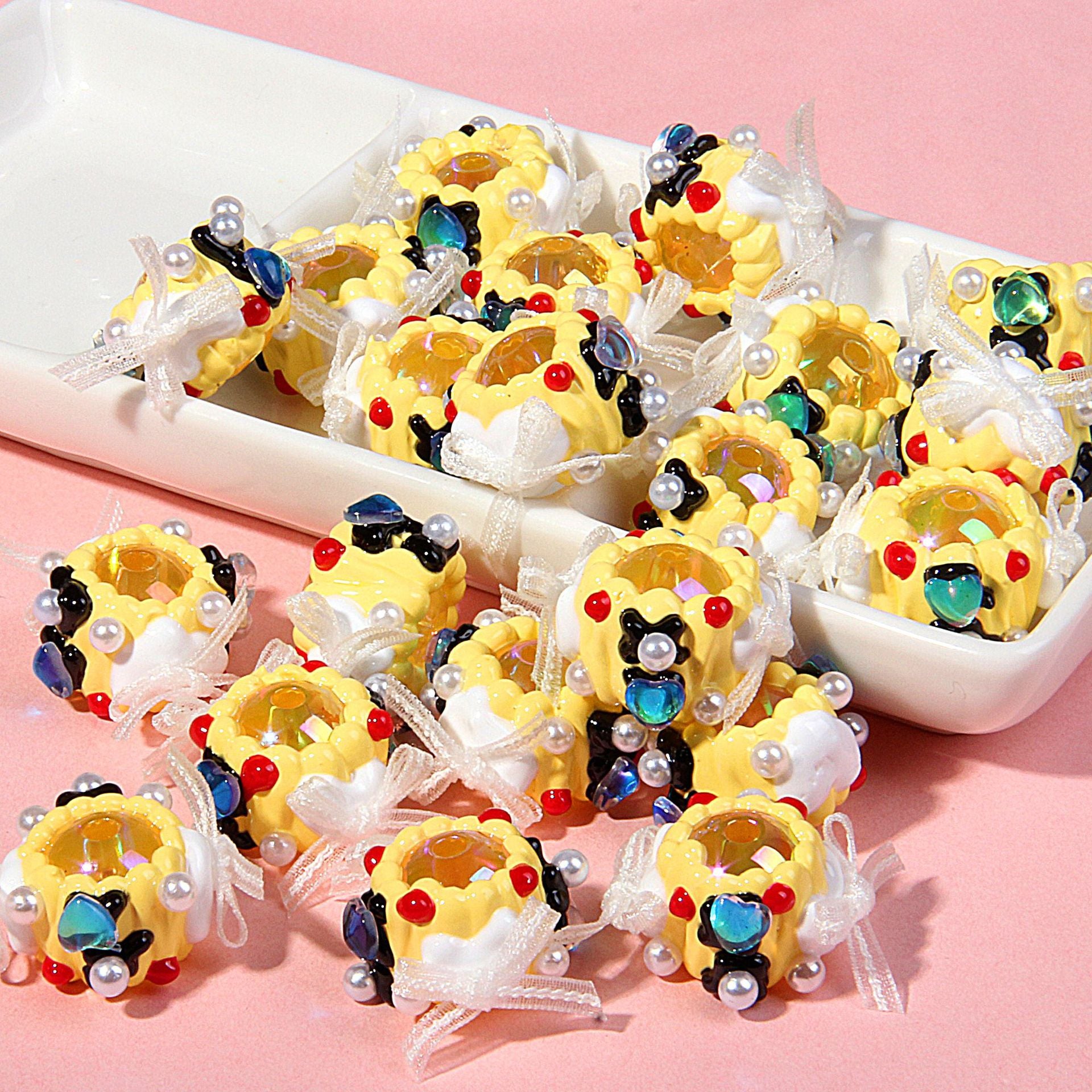 Wholesale 5pcs/pack heavy oil hand-painted beads DIY Fancy Beads