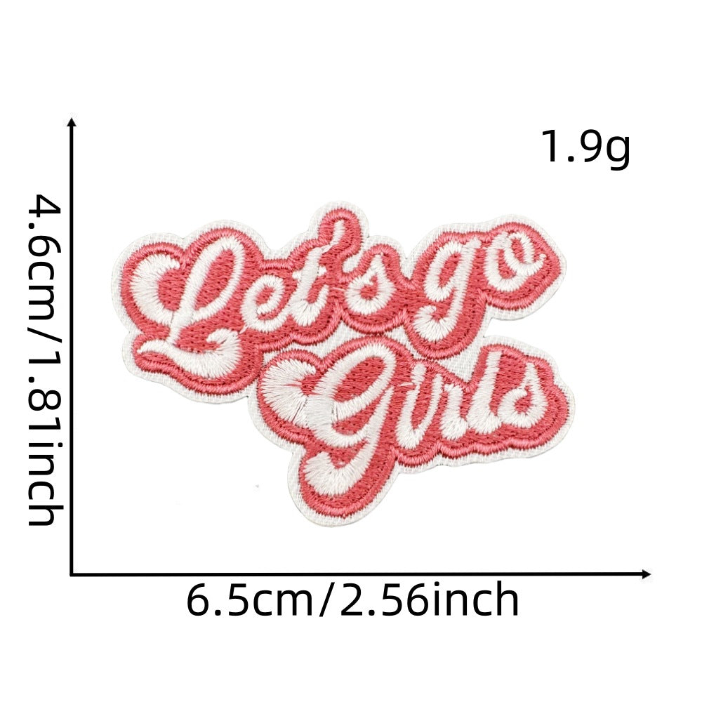 Wholesale Pink Western-style Cartoon Embroidery DIY patches