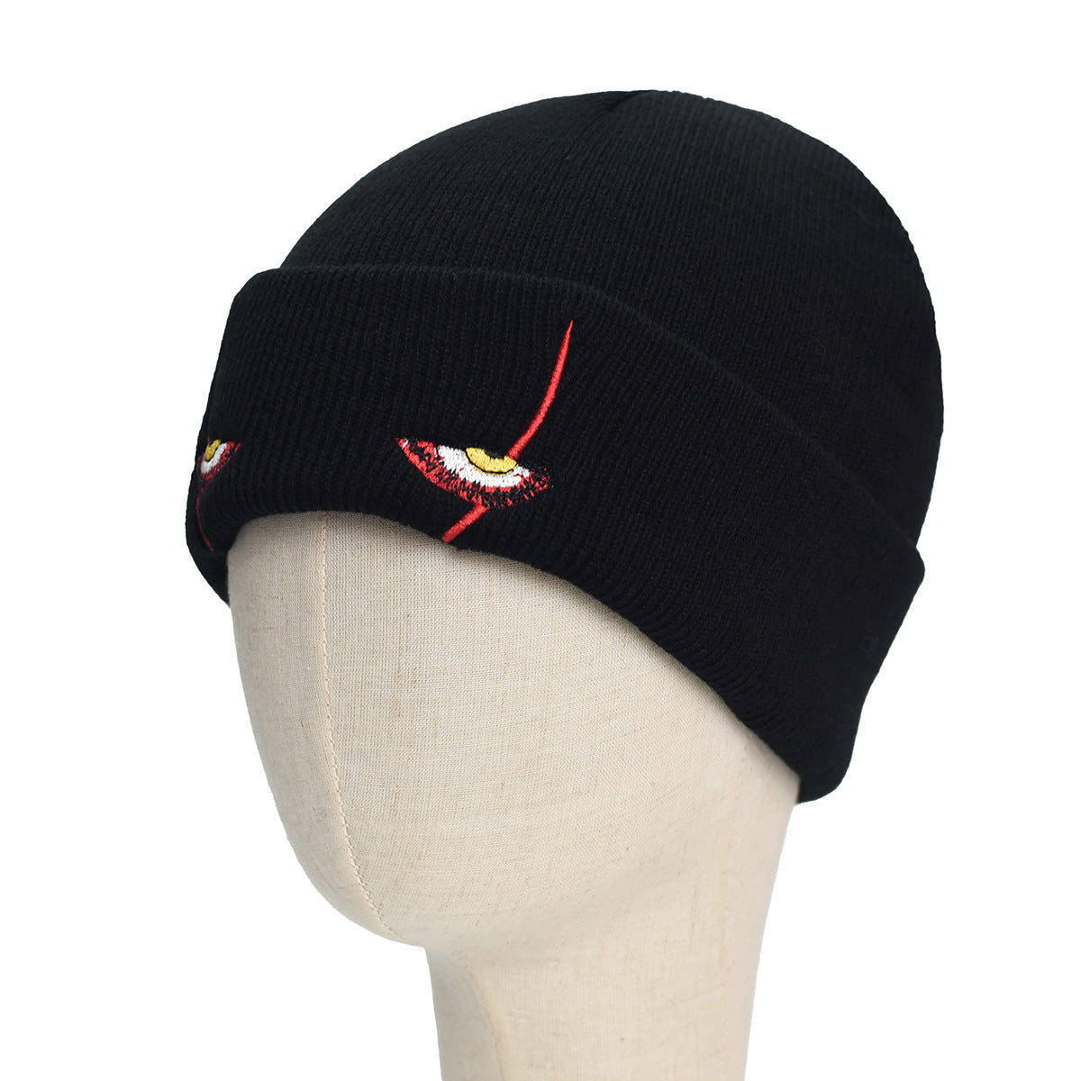 Wholesale Scary Clown Eyes Knitted Warm Pullover Beanie