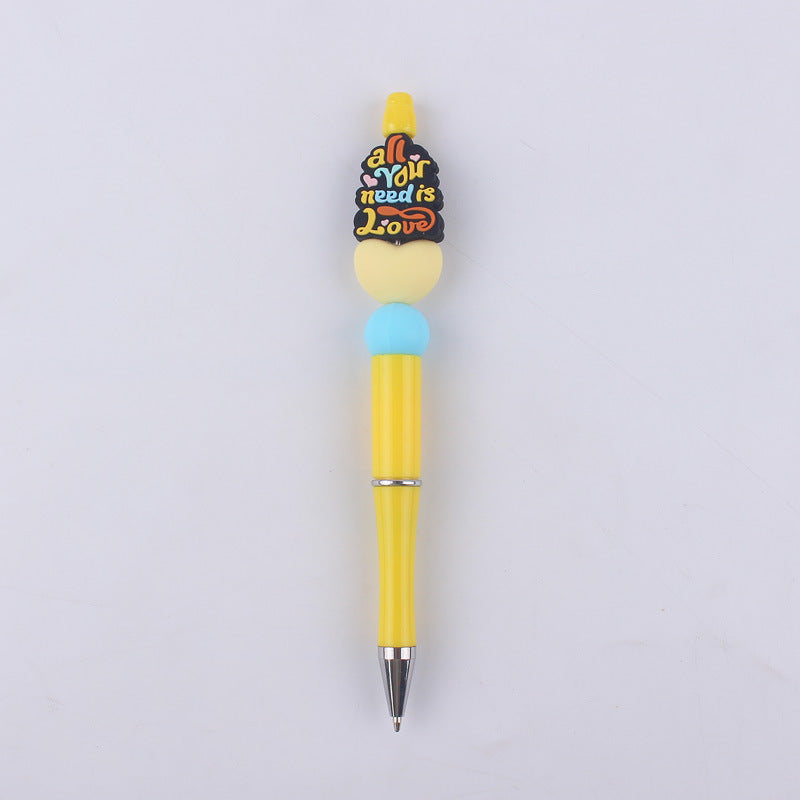 Wholesale Beaded Pens Cartoon Pattern Silicone Bead Ballpoint Pen