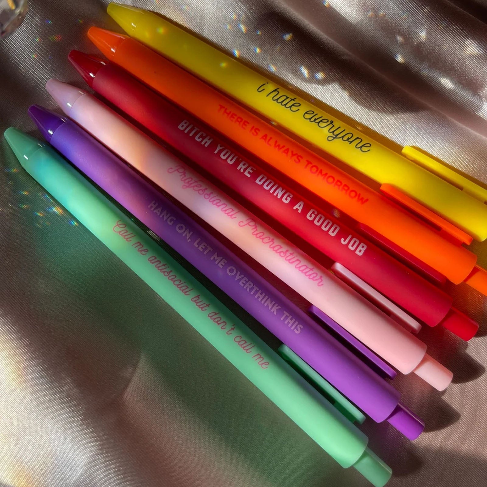 Mayorista 6pcs/set Plasias divertidas de plástico Palabras sucias