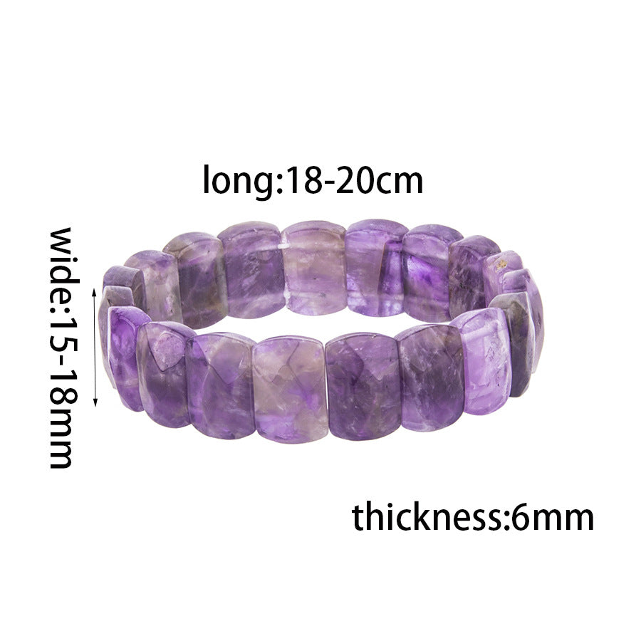 Wholesale Natural Stone Crystal Facet Semi-precious Stone Agate Bracelet