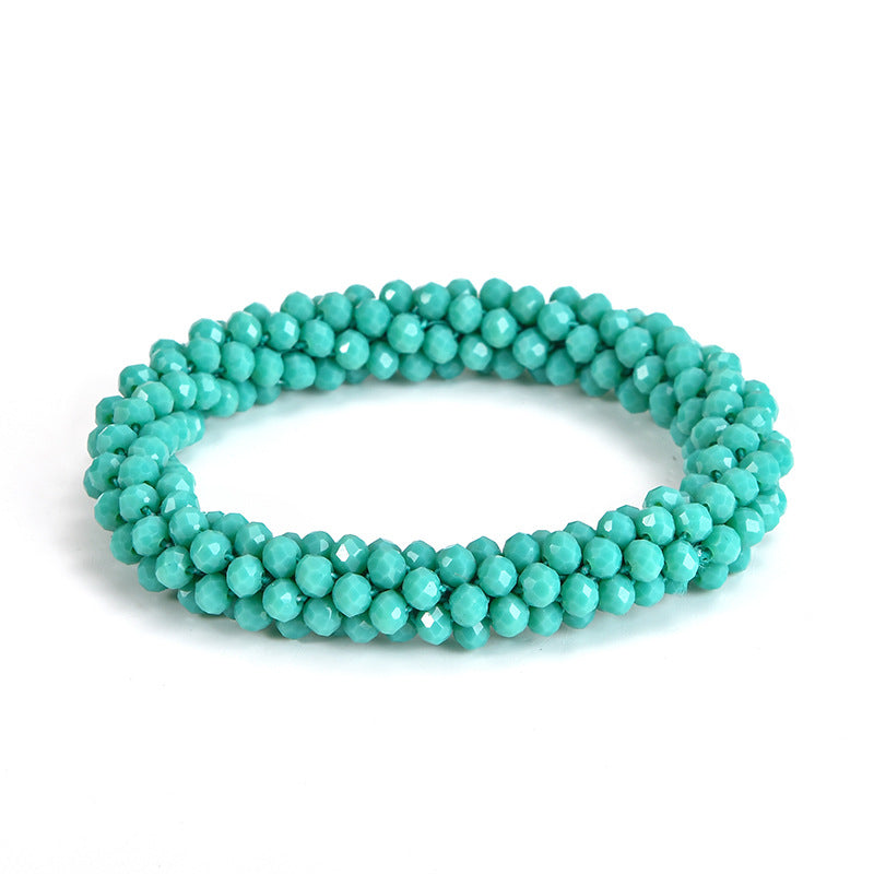 Wholesale Sequin Crystal Color Elastic Rubber Band Bracelet Dual Use