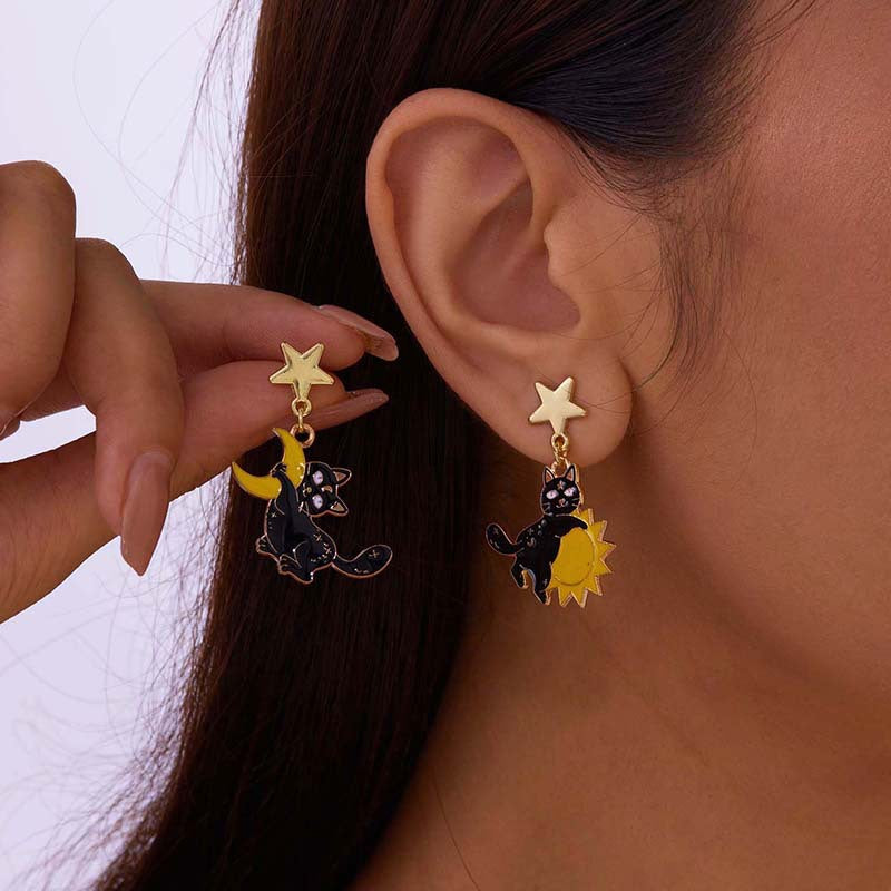 Wholesale Dark Style Halloween Skull Spider Skeleton Pumpkin Earrings