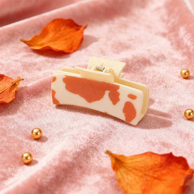 Wholesale Cow Print Hair Claw Clip Large Jaw Clip For Women Stylish Plastic Hair Accessory Boutique Resale